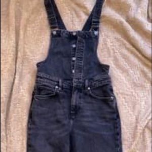 Full length Free People jean overalls